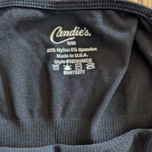 Candie's Black Nylon Spandex Top Size Small.